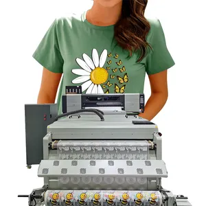 36 inches DTF Printer Epson I3200 four Heads 4 Color with Powder Shaking Machine 1.2m large format DTF machine high speed