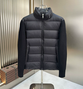 Veste d'hiver pour homme de haute qualité, nouvelle collection automne-hiver, col en tricot cousu, rembourrée de duvet - Product Image 5