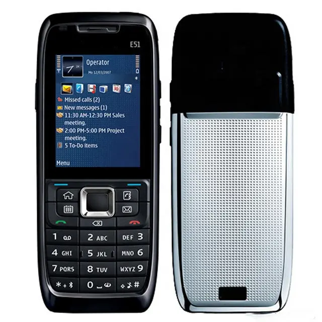 Toptan GSM ucuz Bar basit Unlocked cep telefonları E51 için Nokia cep telefonu rusça arapça İbranice klavye telefon