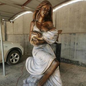 Wondecorer personalizzato <span class=keywords><strong>a</strong></span> grandezza naturale una calda statua in bronzo di una bella donna nuda signora ragazza statua in bronzo decorazione - Product Image 3