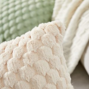 Fuzzy Plush Faux Fur Luxury <strong>Cushion</strong> <strong>Cover</strong> Pillowcase Solid Color <strong>Sage</strong> Green Velvet Throw Pillow <strong>Cover</strong> - Product Image 4