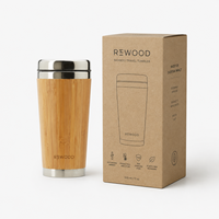 Tasse isotherme en bambou écologique Rewood avec couvercle, gobelet réutilisable pour café, thé et eau au quotidien
