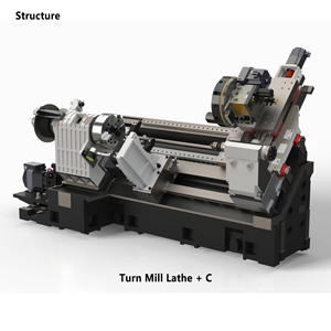Eumaspinner EL-75Li + C Heavy Duty CNC mill-lần lượt ngang nghiêng giường máy tiện Siemens hệ thống hiệu quả cao duy nhất 2-trục CNC - Product Image 6