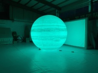 Modèle de lune gonflable en tissu Oxford 420D avec lumière LED lumineuse pour la photographie, la décoration et la publicité
