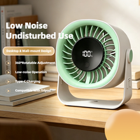 Ventilateur de circulation d'air AntarcChill pour bureau et mur, 100 vitesses, rechargeable, type C, silencieux, rotation à 360 degrés, ventilateur de table pour le camping