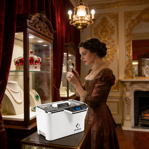 Nettoyeur à ultrasons pour bijoux pour les bijouteries, <span class=keywords><strong>nettoyage</strong></span> à ultrasons sécurisé 45 kHz pour les bijoux en or et en argent - Product Image 4