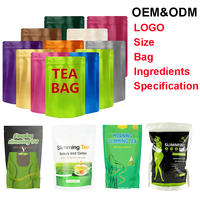 Teh perut datar pelangsing Herbal detoks teh Moringa 28-hari untuk menurunkan berat badan, bakar lemak perut, dan dukungan metabolisme
