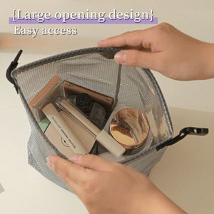 Portable EVA Mesh Toiletry Tote <b>Bag</b> clear <b>Waterproof</b> Travel Makeup Cosmetic <b>Wash</b> <b>Bag</b> for Women - Product Image 3