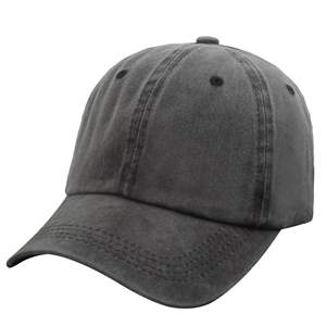 Gorra de béisbol de algodón 100% estilo coreano para mujer, con efecto desgastado, logotipo personalizado, visera curva <span class=keywords><strong>retro</strong></span>, color sólido, 6 paneles - Product Image 5