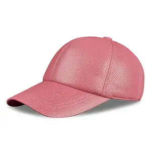 HL013-W 여자의 진짜 가죽 야구 모자 모자 여자의 아주 새로운 가죽 야구 모자 모자 빨간 분홍색 색깔