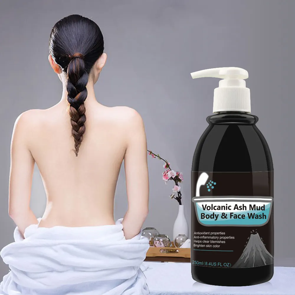 Volcanic mud shower gel refreshing moisturizing skin smooth and shiny body care Shower manufacturers support customized