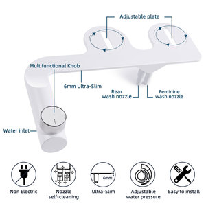 Bidé Simple y Delgado con Doble Boquilla, Autolimpiante, Inteligente, No Eléctrico, <span class=keywords><strong>para</strong></span> Cuidado Postparto, Montado en el Suelo del Baño, Ecológico - Product Image 2