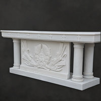 Vente en gros, Style classique sculpté à la main, pierre naturelle, Design Antique catholique, autel en marbre blanc pour église