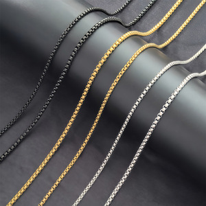 Colliers de mode <span class=keywords><strong>pour</strong></span> hommes <span class=keywords><strong>en</strong></span> acier inoxydable, chaîne <span class=keywords><strong>en</strong></span> bambou, collier hip-hop, chaîne à maillons épais plaquée or 18 carats, accessoire - Product Image 2