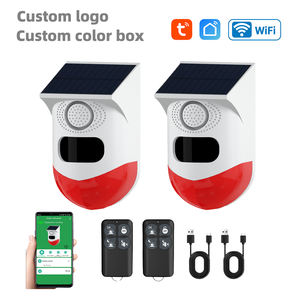 Système d'Alarme Détecteur <span class=keywords><strong>de</strong></span> Mouvement Infrarouge Sans Fil Daytech Tuya, Sirène Solaire Extérieure 120dB avec 8 Fonctions Vocales - Product Image 1