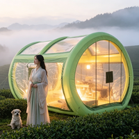 Tente de camping gonflable commerciale en PVC, grande maison d'extérieur pour plusieurs personnes, durable quatre saisons, installation facile, fabrication OEM/ODM