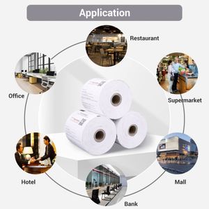 China Factory Free Sample 80mm 57mm Cash Register <b>Till</b> Receipt Tape Printing Paper Pos Thermal Paper <b>Roll</b> - Product Image 2