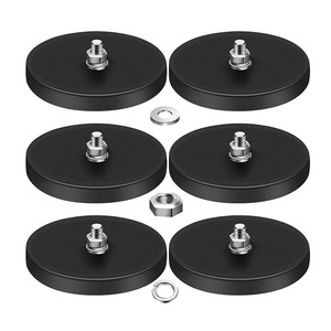 88mm prezzo di fabbrica nero 40kg/42kg /55kgs 60kgs forza di trazione 88mm magnete rivestito in gomma/Ima De Neodmio vasetto con rivestimento in gomma magneti - Product Image 1