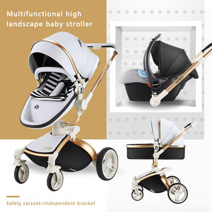 Plus cher Diamant 3 dans 1 Gros De Luxe Bébé Landau 2 dans 1 En Cuir Matériaux De Haute Paysage Chaude Maman Bébé Poussette - Product Image 2