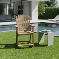 Chaise de camping moderne en HDPE recyclé, légère, portable, pour l'extérieur, la salle à manger et l'école, résistante aux UV et aux intempéries