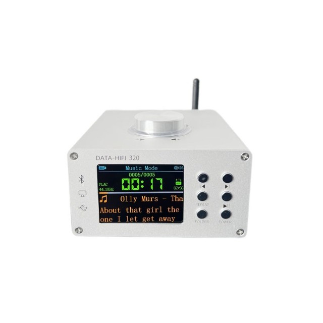 DATA-HIFI 320 BT Digital Power Amplifier HiFi Audio Decoder PC Sound Card HiFi Audio Decoder PC Sound Card 24V/4A Power Supply"