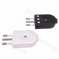 Prise de câblage italienne 10A 250V coude droit 90 degrés pour chili type-l prise de courant détachable ronde 3 broches pour connecteur électrique