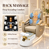 Fauteuil de pédicure professionnel, fauteuil de spa pour les pieds, fauteuil de salon de manucure avec massage électrique inclinable et bain de pieds à remous