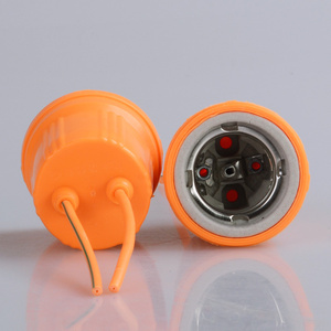 Commercio all'ingrosso della fabbrica 120mm portalampada e27 filo portalampada piatta LED colonna di rame presa luce di cablaggio - Product Image 4