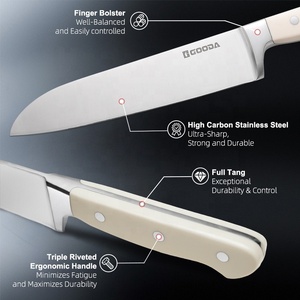Professional Kitchen <strong>Knife</strong> <strong>Set</strong> 5pcs Stainless Steel <strong>Sharp</strong> ABS Handle Kitchen Shear Kitchen Chef <strong>Knife</strong> <strong>Set</strong> With PP Block <strong>Set</strong> - Product Image 3