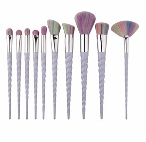 10 unids/set de <span class=keywords><strong>brochas</strong></span> de <span class=keywords><strong>maquillaje</strong></span> con cerdas de colores, juego de <span class=keywords><strong>brochas</strong></span> de <span class=keywords><strong>maquillaje</strong></span> de fantasía, Kit de <span class=keywords><strong>brochas</strong></span> <span class=keywords><strong>para</strong></span> base de sombra de ojos - Product Image 3