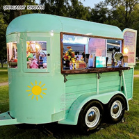 Camion de restauration rapide polyvalent, cuisine mobile double usage, bar à café de jour, bar de nuit, remorque pour vente ambulante