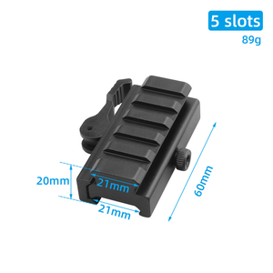ฐานเชื่อมต่อแบบปลดเร็ว QD หลายช่อง 3/5/7/9 ช่อง ผลิตจากอะลูมิเนียมอัลลอยด์ CNC คุณภาพสูง ขนาด 20 มม. สำหรับการล่าสัตว์กลางแจ้งและการใช้งานทางยุทธวิธี - Product Image 6
