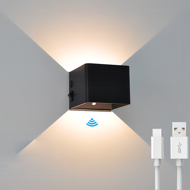 Motion Sensor Cordless 5200mAh Rechargeable High Efficiency Battery Powered Wall Light Led Lamp