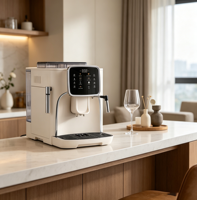 Cafetera Automática Anbolife Bean to Cup, Espresso, 19 Bares, Bomba Italiana, Espresso Americano, Agua Caliente, Espumador de Leche, 1.8L, OEM