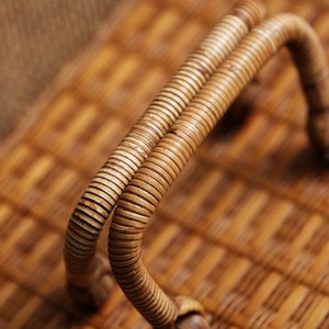 Summer Dream <b>Bamboo</b> Woven Tea Box, Tea Set Storage Bag, Hand-held Tea Ceremony Bag for Tea Masters, Portable - Product Image 3