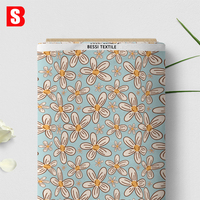 Pas de quantité minimale de commande 100% coton tissu uni mode motif Floral numérique imprimé 250gsm imperméable coton toile tissu pour sacs fourre-tout