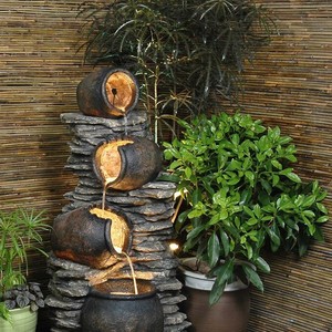 Fuente de Agua de Resina Chunshan para Decoración de Jardín Exterior, 110-230V, Ecológica, con Función de Purificación de Aire - Product Image 2