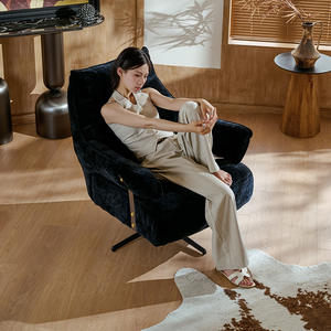 เก้าอี้โซฟาเดี่ยวสไตล์นอร์ดิก เก้าอี้หมุนสำหรับห้องนั่งเล่น เฟอร์นิเจอร์บ้านดีไซน์ทันสมัย เก้าอี้หรูหราคุณภาพสูง - Product Image 1