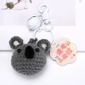 Porte-clés en crochet en gros, jouets en crochet, porte-clés amigurumi, animaux en crochet (mouton, chat, cochon, grenouille, lapin, ours, baleine), porte-clés animaux en macramé - Product Image 2