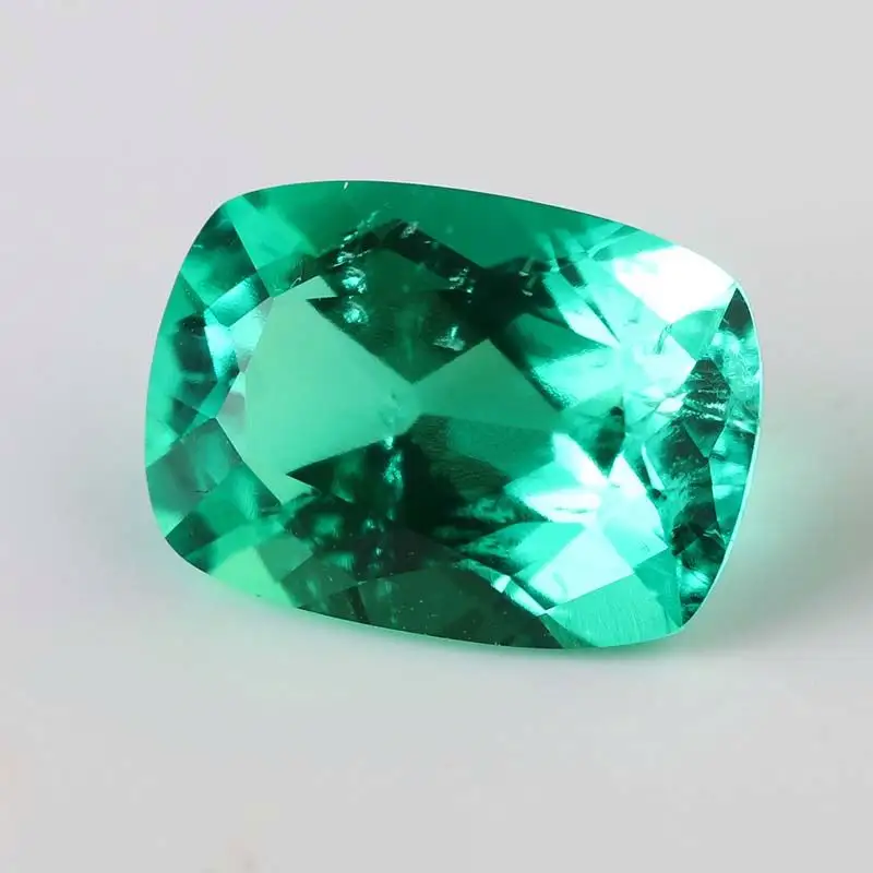 Cushion Shape Emerald Stone Kolombia Hydrothermal Synthetic Emerald Stone Price Per Carat Wholesale