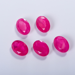 Perle di Gemme Sintetiche Taglio Ovale all'Ingrosso per Creazione di Gioielli Fai-da-Te, Rubino Sintetico - Product Image 6