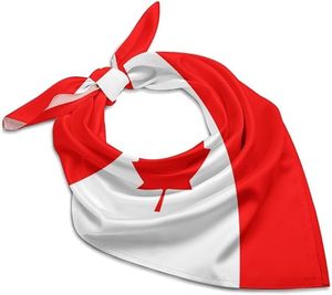 Bandanas con bandera de Canadá de texto personalizado, bufanda multiusos, pañuelos de diadema para ocasiones, banderín duradero con bandera, banderín - Product Image 1