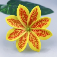 10 couleurs, 9 cm, épingle à cheveux en mousse EVA, fleur artificielle, décoration pour fête hawaïenne, accessoires pour femmes