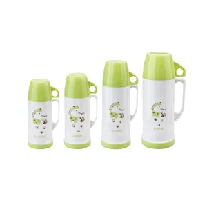 250ml 450ml 1000ml Double Wall Insulated Glass Inner Plastic Outer Thermos Vacuum Flasks Kids Water Bottle