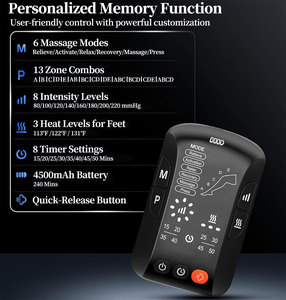 Professional Home Foot Calf Massager Full Leg Recovery Air Compression <strong>Boots</strong> with <strong>Heat</strong> and Wireless Remote Control - Product Image 5