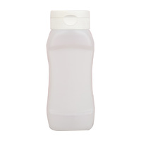 Bouteille de sauce ketchup en PE de 450 ml en gros, bouteille de sauce à salade à presser avec bouchon à clapet