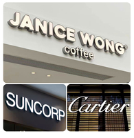 Vente directe du fabricant, lettres en métal acrylique 3D LED, enseignes lumineuses personnalisées pour les magasins commerciaux, les bureaux, les logos de marques