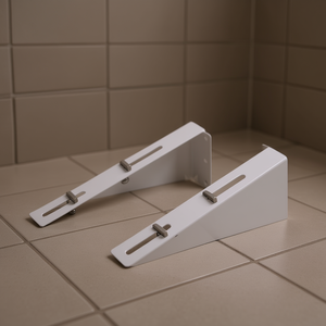 Soportes fijos blancos de 36,7 cm de longitud para barras de apoyo - Product Image 3