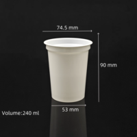 Sulide Emballage Jetable 8oz Pot de Yaourt en Plastique Pots de Yaourt Emballages Marque Pot à Yaourt avec Couvercles