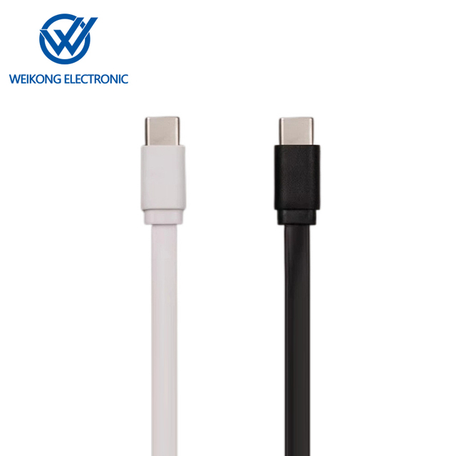 USB-A to USB-C Flat Cable for Heating Jacket Stranded Electrical Wires with Silicone Insulation for USB Charging